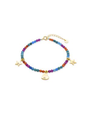 Luxenter 925 Sterling Silber Armband Mit Mehrfarbigem Kristall - Blau