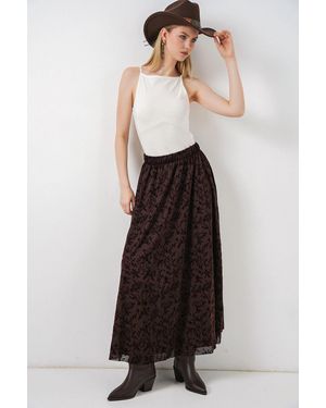 Bigdart Blumenkleid Hohe Taille Maxi-Rock - Mehrfarbig