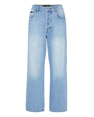 Philipp Plein Jeans Loose Fit Iconic Plein - Blau