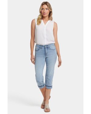 NYDJ Marilyn Straight Crop Jeans Aus Cool Embrace Denim - Blau