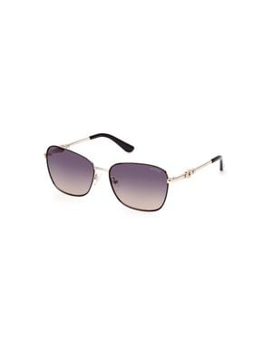 Guess Goldene Metall-Sonnenbrille - Lila