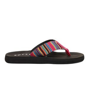 Rocket Dog "Adios Dexter" Flipflops Für Damen, Baumwolle, Flach Geformter Absatz - Pink