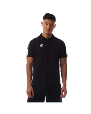 Sondico "Venata" Poloshirt Für Herren, Mit Kragen /Holzkohle/Weiß) - Schwarz