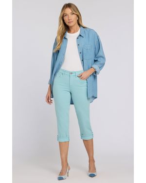 NYDJ Marilyn Straight Crop Jeans Aus Cool Embrace Denim - Blau