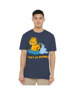 Garfield "I Don'T Do Mornings" T-Shirt Für Herren/Damen - Blau
