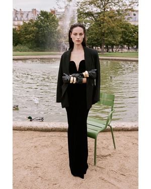 Trendyol Mi̇Lla Damen Einfarbig Maxi Ärmellos Abschluss Ball Gerade Abend & Ball Kleid - Grün