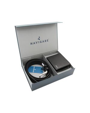 Navigare Geldbörsen- Und Gürtel-Set - Grau