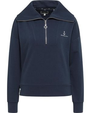 Dreimaster Oversized Sweatshirt Damen Dunkelmarine - Blau