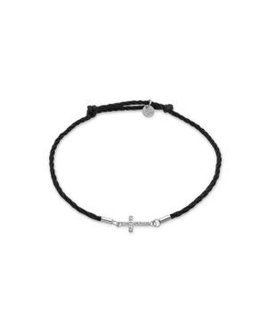 Luxenter 925 Sterling Und Rhodium Plattiert Brillant Zirkonia Armband - Schwarz