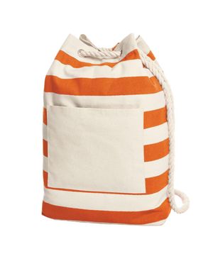 Halfar Turnbeutel, Kontraststreifen, Strand - Orange