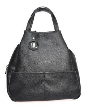 Anna Luchini Rindsledertasche - Schwarz