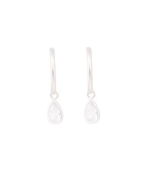 Luxenter Sterling 925 Ohrringe Mit Rhodiniertem Brillant Zirkonia - Weiß