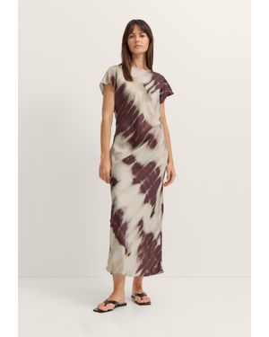 Bugatti Damen Sommerkleid Modern Fit Aus Bedruckter Viskose - Natur