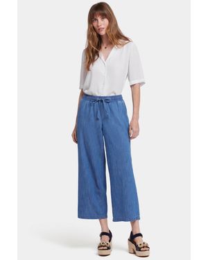 NYDJ Jayne Pull-On Weite Bein Knöchelhosen - Blau