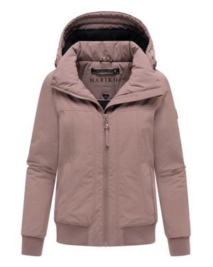Marikoo Damen Winterjacke Mooni Mit Fleecefutter - Grau