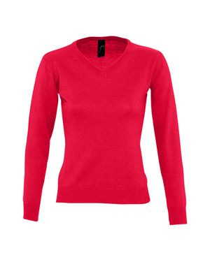Sol's "Galaxy" Sweatshirt V-Ausschnitt Für Damen - Rot