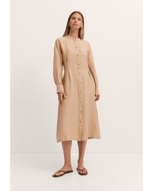Bugatti Damen Blusenkleid Modern Fit Mit Streifen - Natur