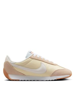 Nike "Waffle Debut" Sneaker Für Damen, Wildleder, Keilabsatz (Naturweiß/Gummi Rosa)
