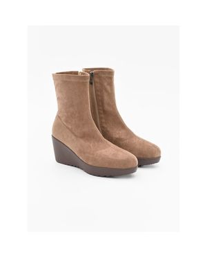Purapiel Wedge-Keilstiefelette Modell Bro3 - Braun
