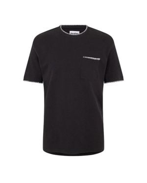 Threadbare "Perth" T-Shirt Für Herren, Jerseyware /Ecru) - Schwarz