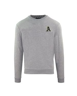 Aquascutum Sweatshirt Für Herren, Rundhalsausschnitt, Langärmlig - Grau