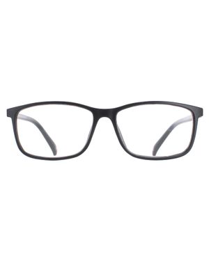Montana Rectangle Mattschwarze Brille - Braun