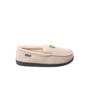 Lyle & Scott "Aspen" Mokassin-Hausschuhe Für Herren, Wildlederimitat - Pink
