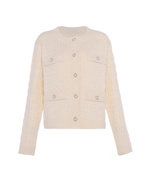 faina Pullover Damen Wollweiß