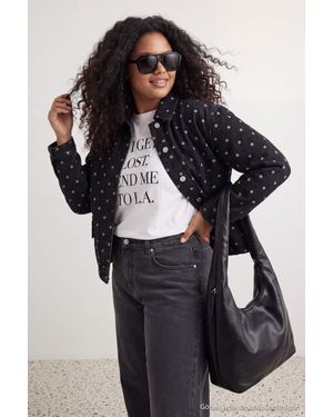 Trendyol Damen Gepunktet Lang, Oversize Große Größen Blazer - Grau