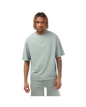 Hype T-Shirt Für Herren, Logo, Übergroß (Moosgrün) - Grau
