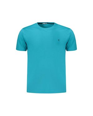 COVERI MOVING Azzurro Baumwoll Herren T-Shirt - Blau