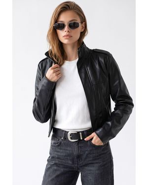 MixRay Damen Baumwollblazer - Schwarz