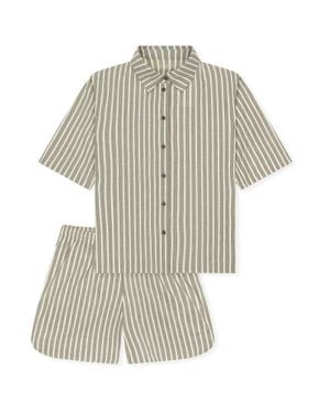Schiesser Damen Pyjama Selected Premiumschlafanzug, Pyjama Set, Nachtwäsche - Weiß