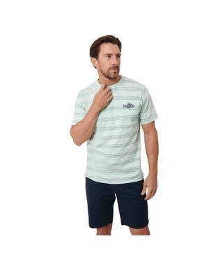 Saltwell "Dunbarton" T-Shirt Für Herren, Regulär (Salbei) - Weiß