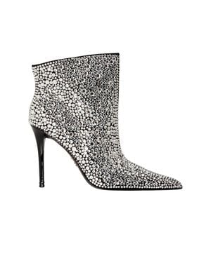Steve Madden "Sentinel" Strass Stiefeletten Für Damen, Metallic, Hoher Pfennigabsatz - Braun