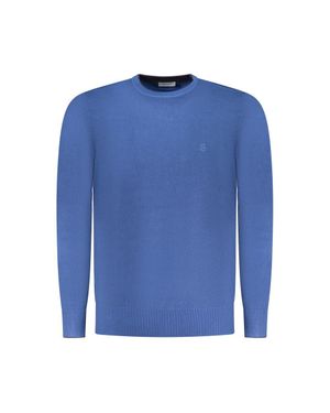 COVERI MOVING Blauer Viskose Herrenpullover
