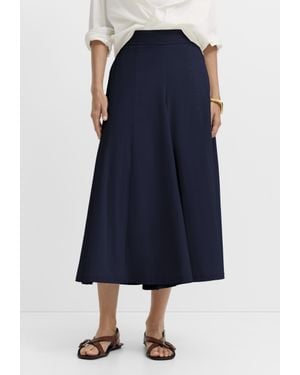 Bugatti Damen Hosenrock Aus Einem Elastischen Baumwollmix - Blau