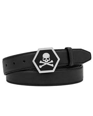 Philipp Plein Gürtel Skull - Schwarz