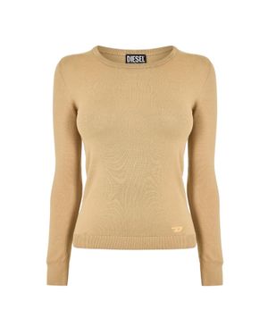 DIESEL Sweatshirt Für Damen, Gerippt, Feinstrick (Neutral) - Natur
