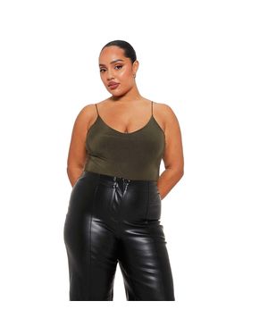 I Saw It First Bodysuit Für Damen, Doppellagig (Khakigrün) - Schwarz