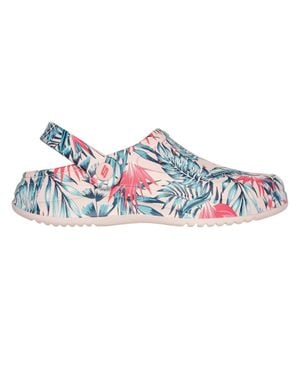 Skechers "Archfitwave" Floral Clogs Für Damen, Open Toe (Bunt) - Blau
