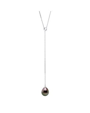 Ateliers Saint Germain Halskette Lasso – Echte Zuchtperle Birne 8-9 Mm - Mettallic