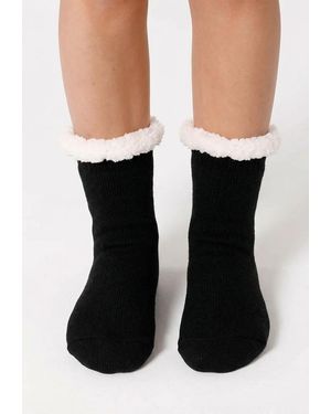 Aloha From Deer "Pure" Sherpa-Socken - Schwarz