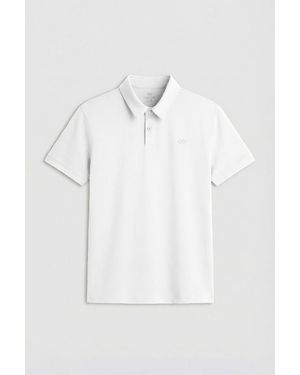 TOMMY LIFE Herren Baumwoll-Elastan Polo-Shirt - Weiß