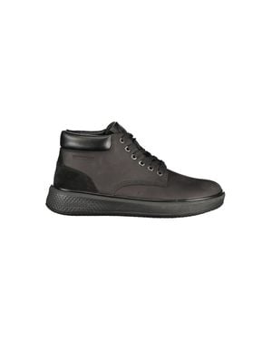 Lumberjack Schwarze Leder Herren Sneaker