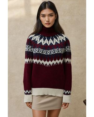 Hiccup Turtleneck Strickpullover - Braun