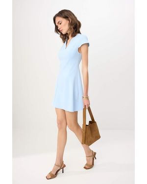 Trendyol Mi̇Lla Damen Türkis Einfarbig Kurz Mini Kurz A-Linie Kleider - Weiß