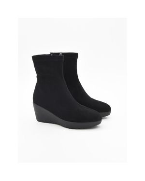 Purapiel Wedge Ankle Boot Bro3 - Schwarz