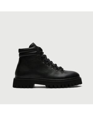 Walk London Hopper Hiking Boot - Black