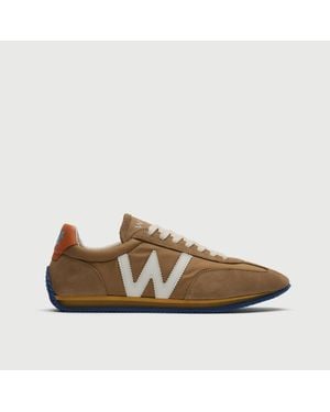 Walk London Retro Runner Trainer - Brown